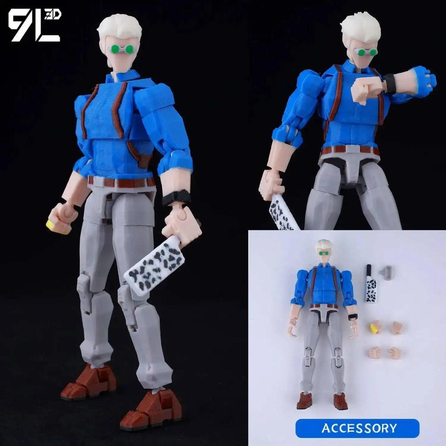 3D Printed Jujutsu Kaisen Action Figures Set With Movable Shapeshift