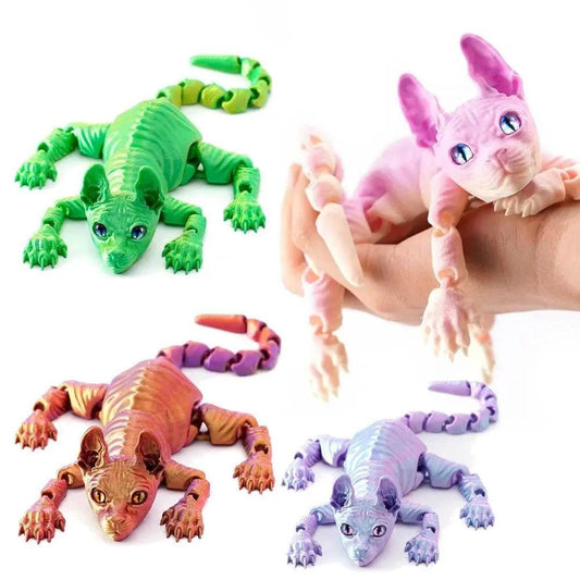  3D Printed Miniature Hairless Cat Model Doll Toy Figurine -  ToylandEU™