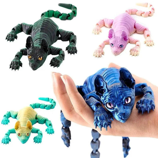  3D Printed Miniature Hairless Cat Model Doll Toy Figurine -  ToylandEU™