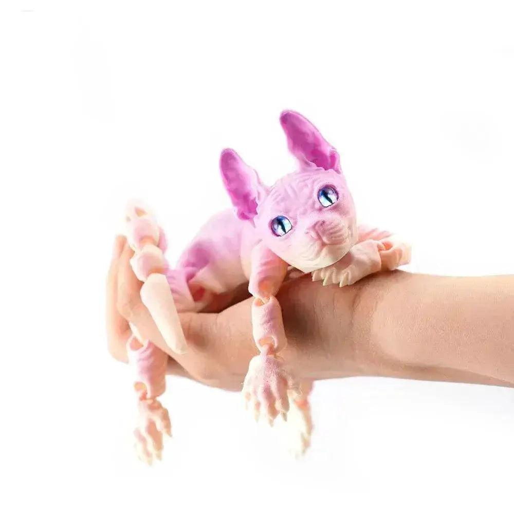  3D Printed Miniature Hairless Cat Model Doll Toy Figurine -  ToylandEU™
