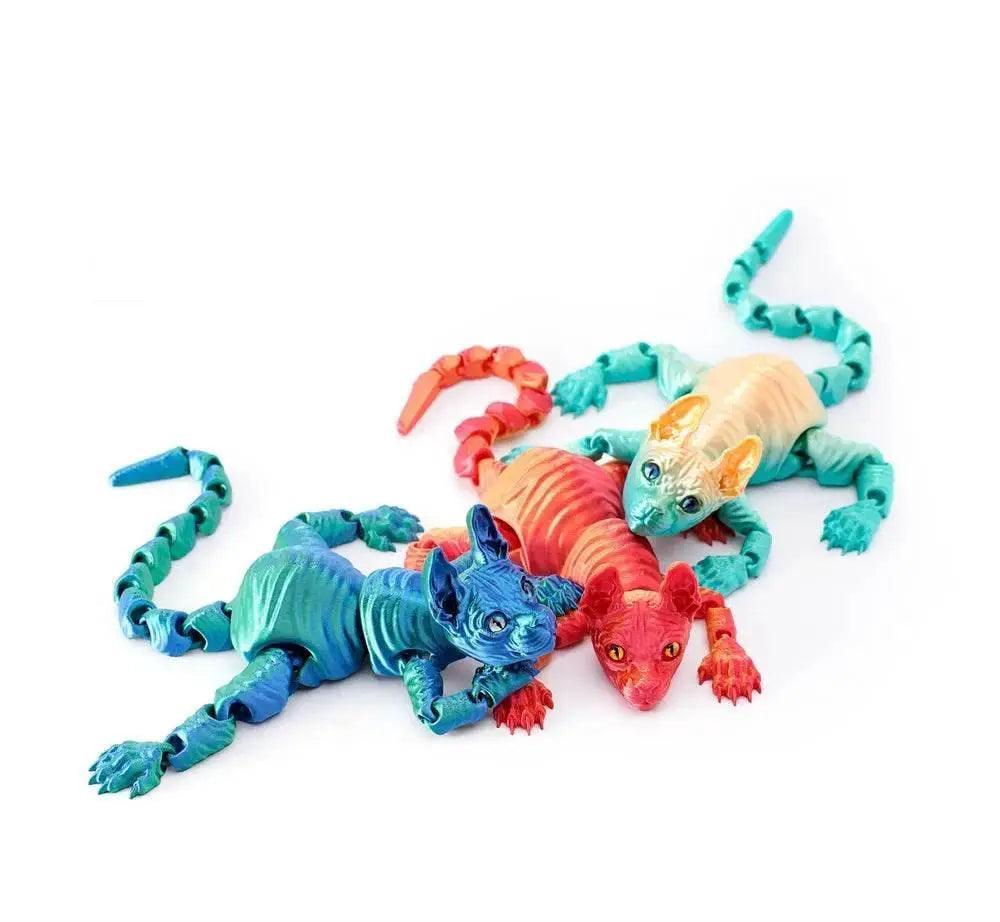  3D Printed Miniature Hairless Cat Model Doll Toy Figurine -  ToylandEU™