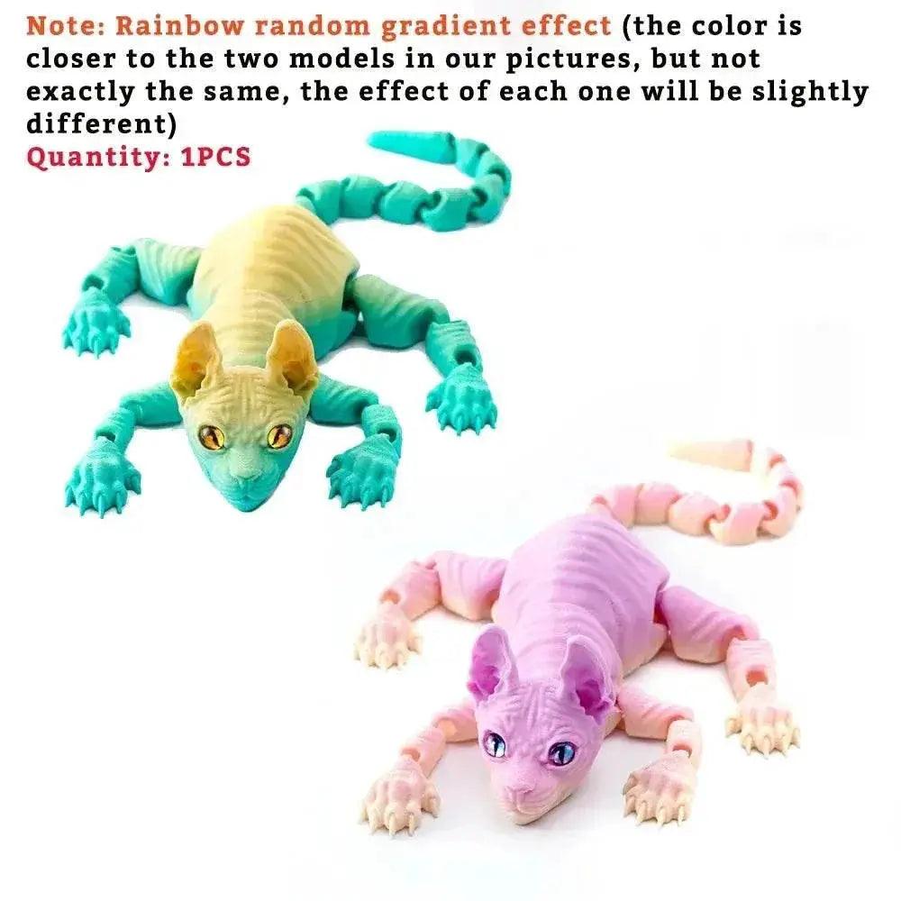  3D Printed Miniature Hairless Cat Model Doll Toy Figurine -  ToylandEU™