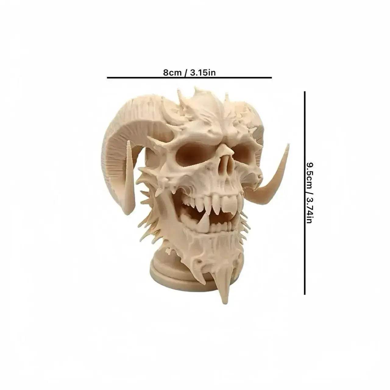 3D Printed Skull Demon Statue High Precision Gothic Ornament - ToylandEU