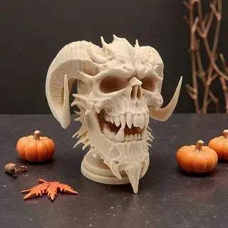 3D Printed Skull Demon Statue High Precision Gothic Ornament - ToylandEU