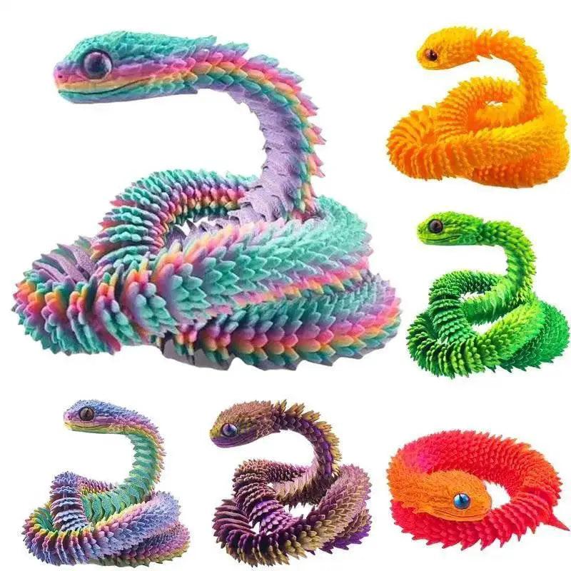  3D Printed Snake Desktop Articulated Snake Collectibles -  ToylandEU™