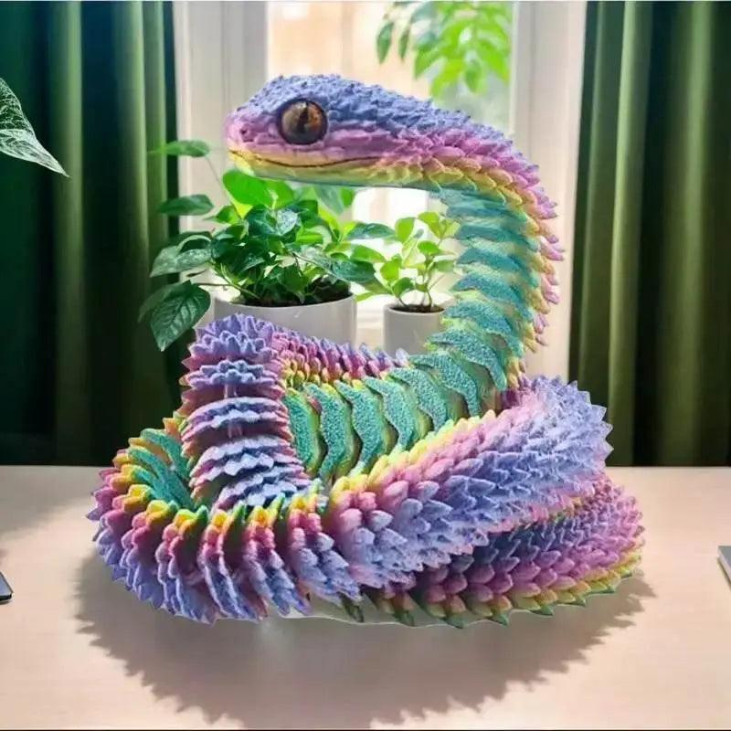  3D Printed Snake Desktop Articulated Snake Collectibles -  ToylandEU™