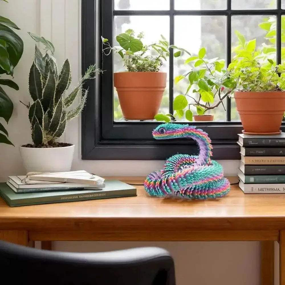  3D Printed Snake Desktop Articulated Snake Collectibles -  ToylandEU™