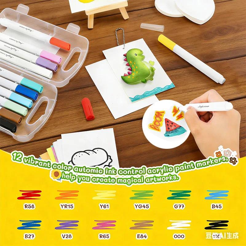  3D Puffy Paint Kit | Includes Foam Sheets | Toylandeu™ 