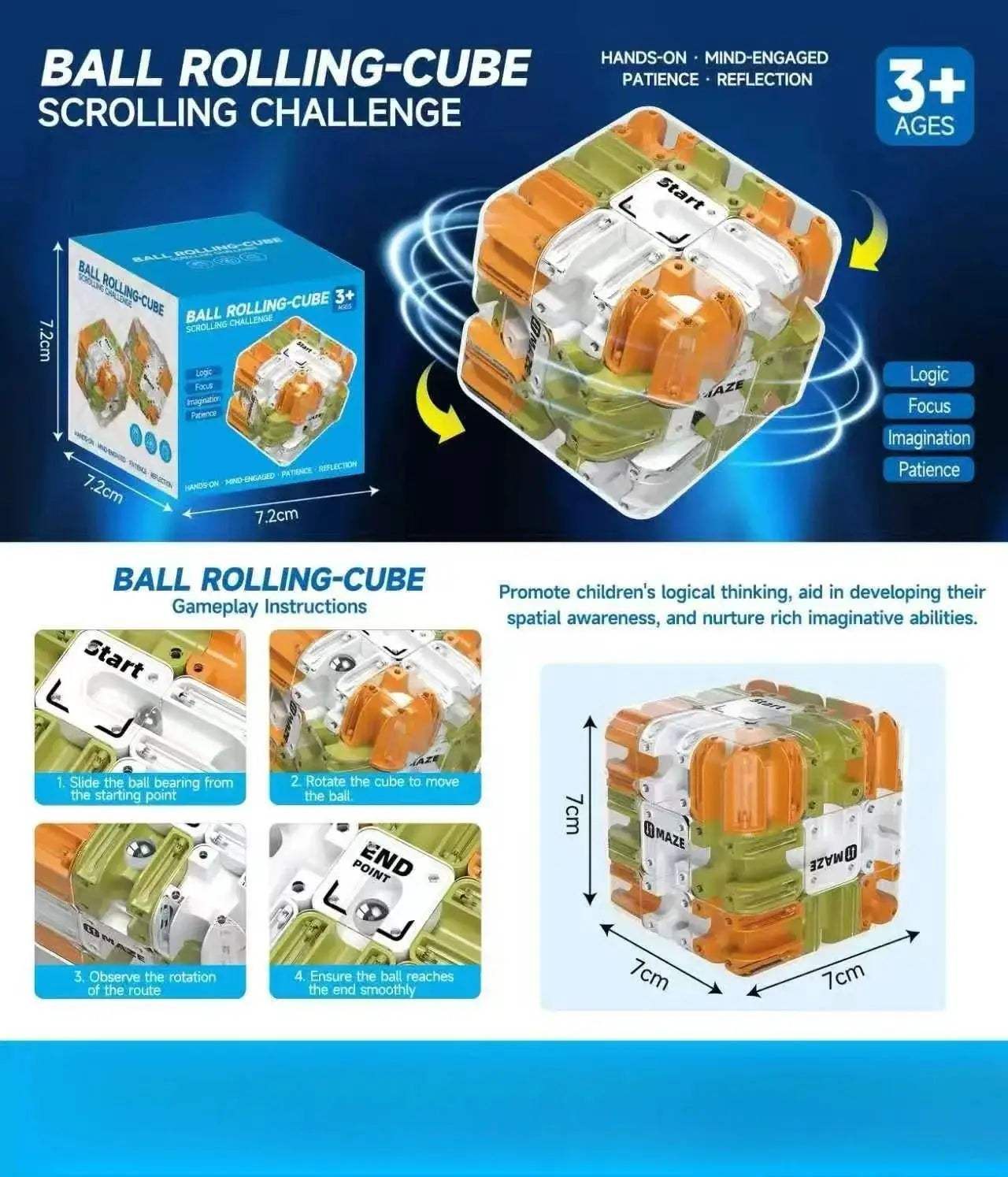  3D Puzzle Maze For Stress Relief Deluxe Brain Teaser -  ToylandEU™