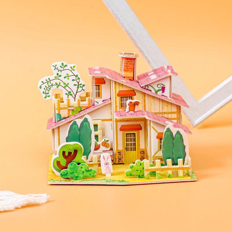  3D Puzzle | Paper House Model Ages 3-12 | Toylandeu™ 