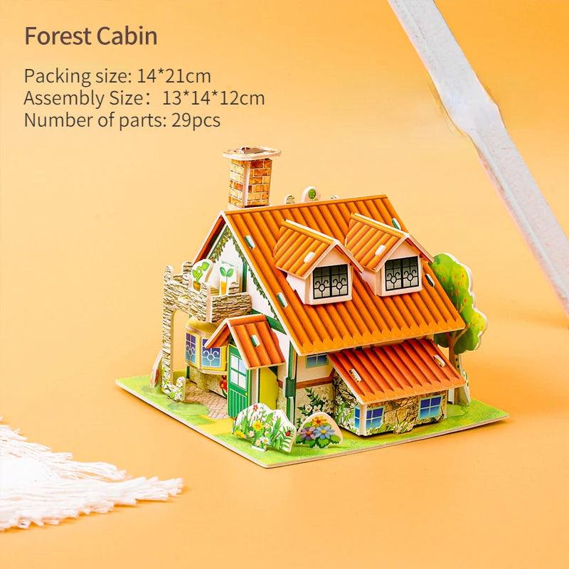  3D Puzzle | Paper House Model Ages 3-12 | Toylandeu™ 