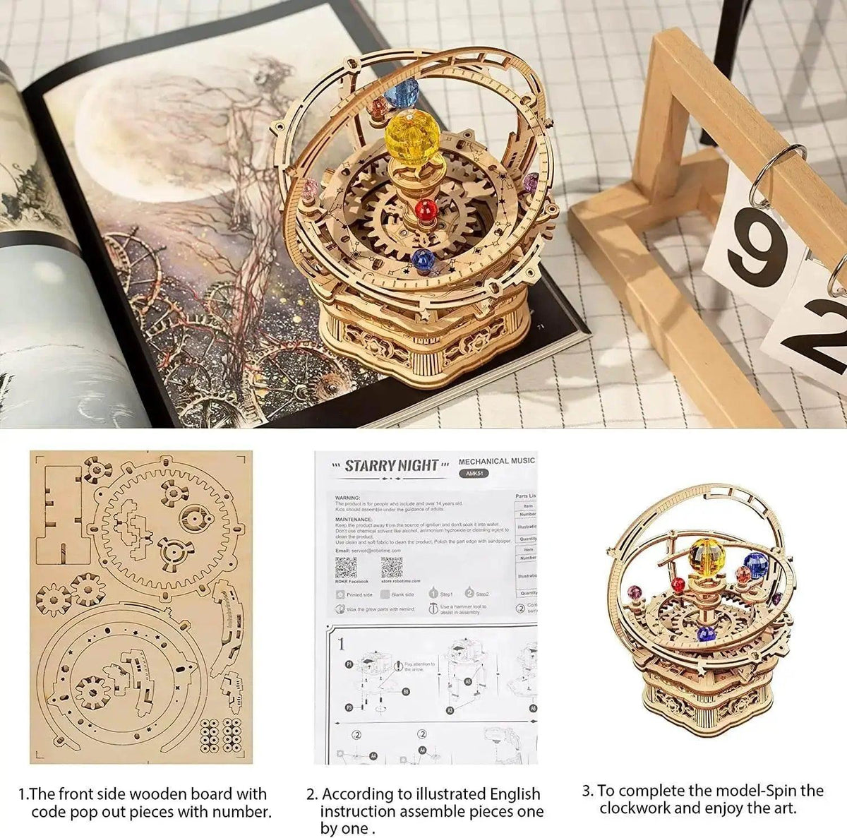  Robotime Rokr 84pcs Rotatable DIY 3D Starry Night Kit 3D Puzzle -  ToylandEU™