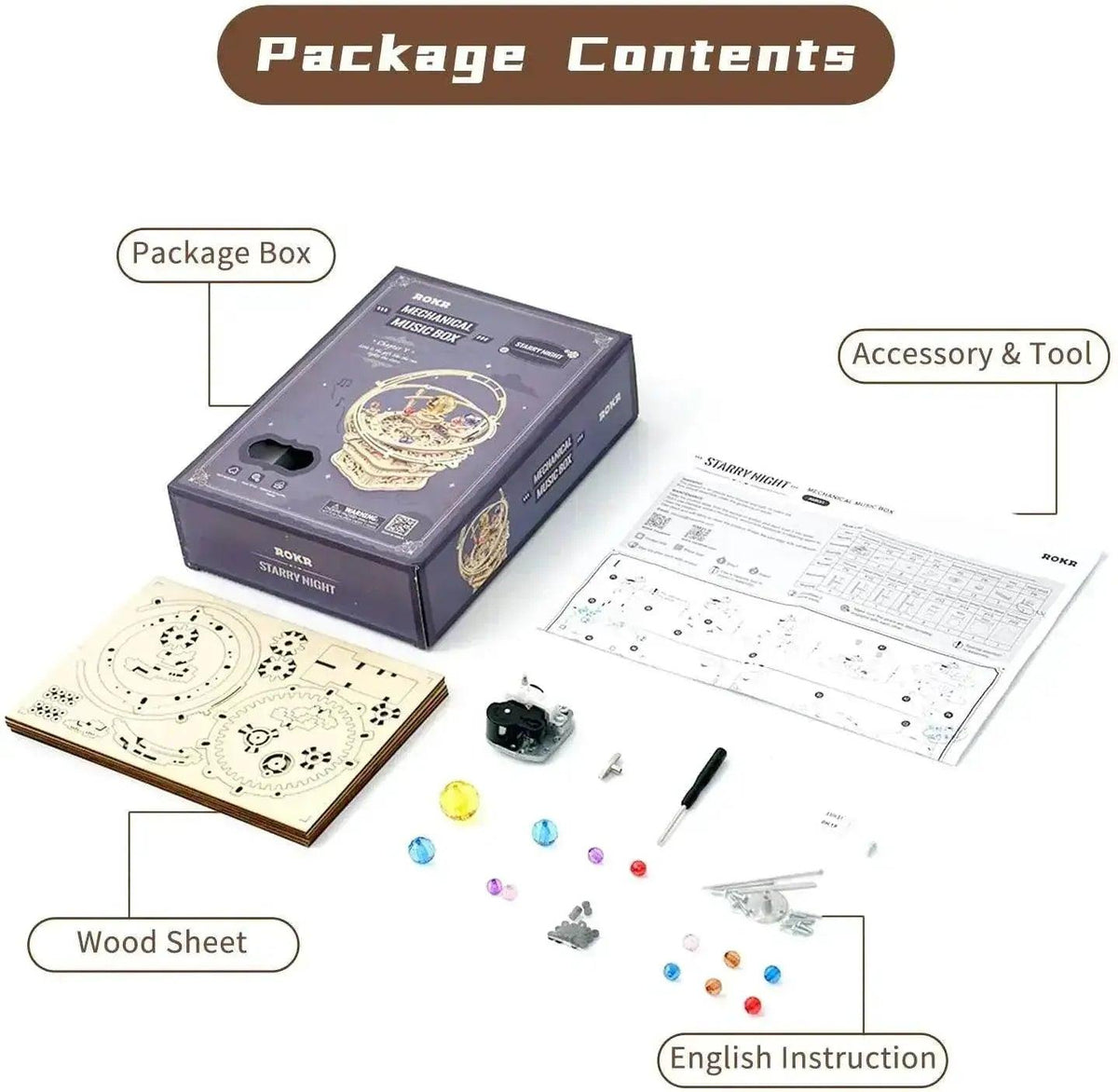  Robotime Rokr 84pcs Rotatable DIY 3D Starry Night Kit 3D Puzzle -  ToylandEU™