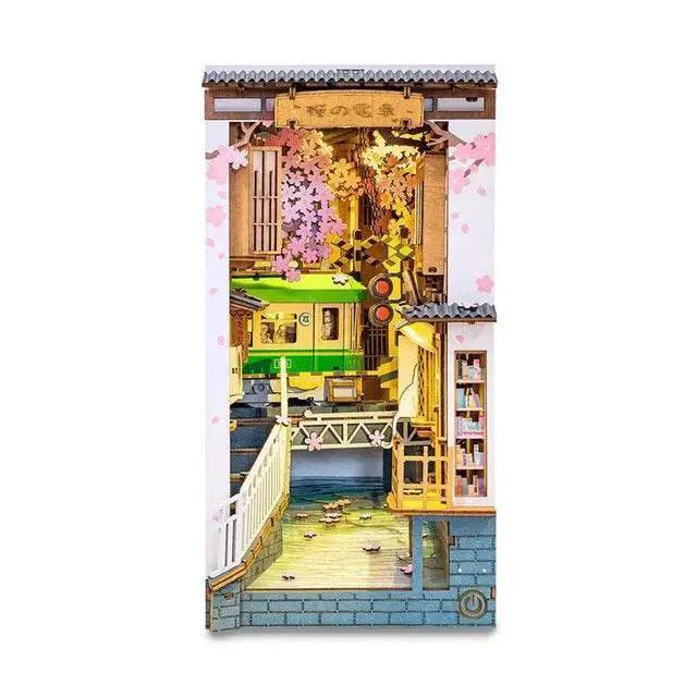  Robotime Rolife DIY Book Nook Japanese Sakura Densya Wooden Miniature House Toy 3D Puzzle -  ToylandEU™