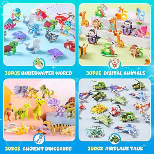  3D Puzzle Set For Kids CE Certified Cardboard Puzzles -  ToylandEU™