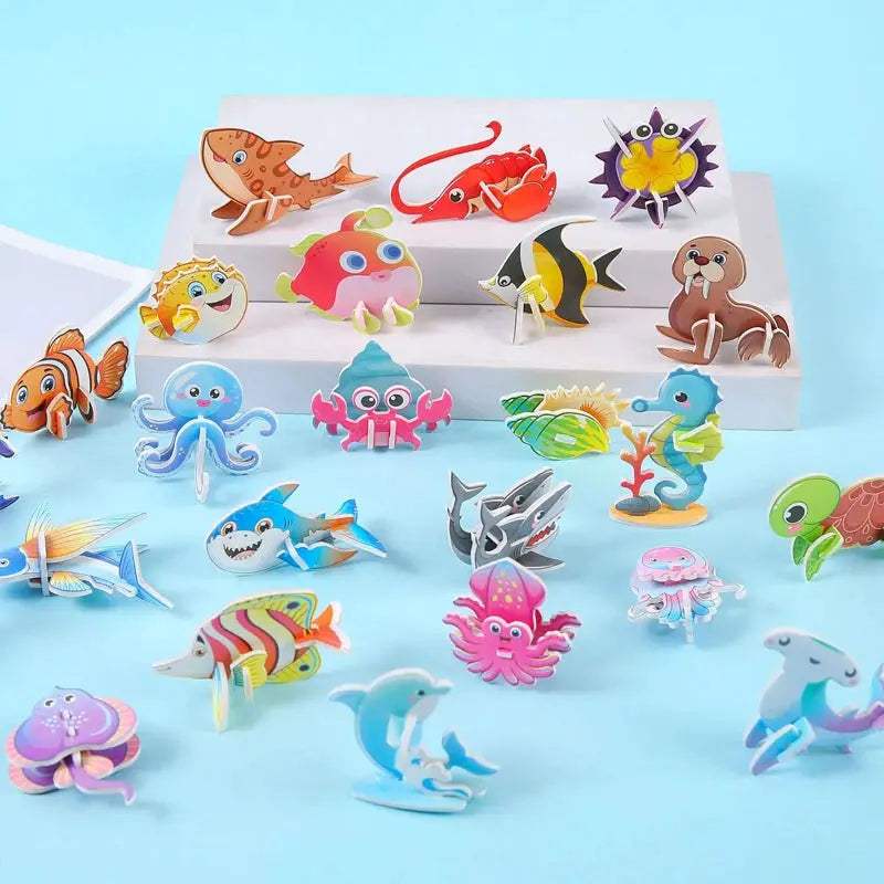  3D Puzzle Set For Kids CE Certified Cardboard Puzzles -  ToylandEU™