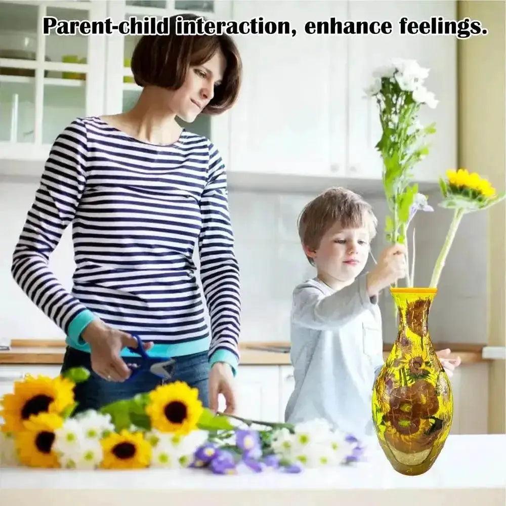  3D Puzzle Vase Flower Porcelain Design DIY Home Decor Gift -  ToylandEU™