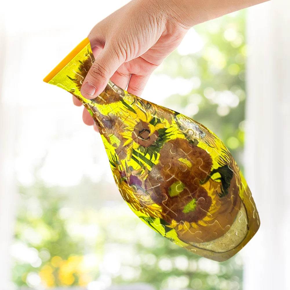 3D Puzzle Vase Plastic Vase Blue and White Porcelain Design - ToylandEU