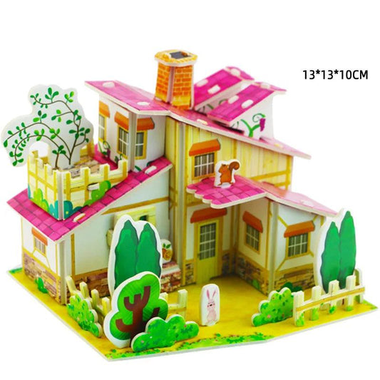 3D Puzzle | Villa House Castle Model | Cardboard Construction | Ages 6-14