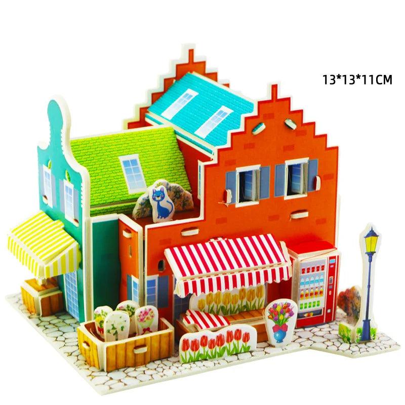 3D Puzzle | Villa House Castle Model | Cardboard Construction | Ages 6-14