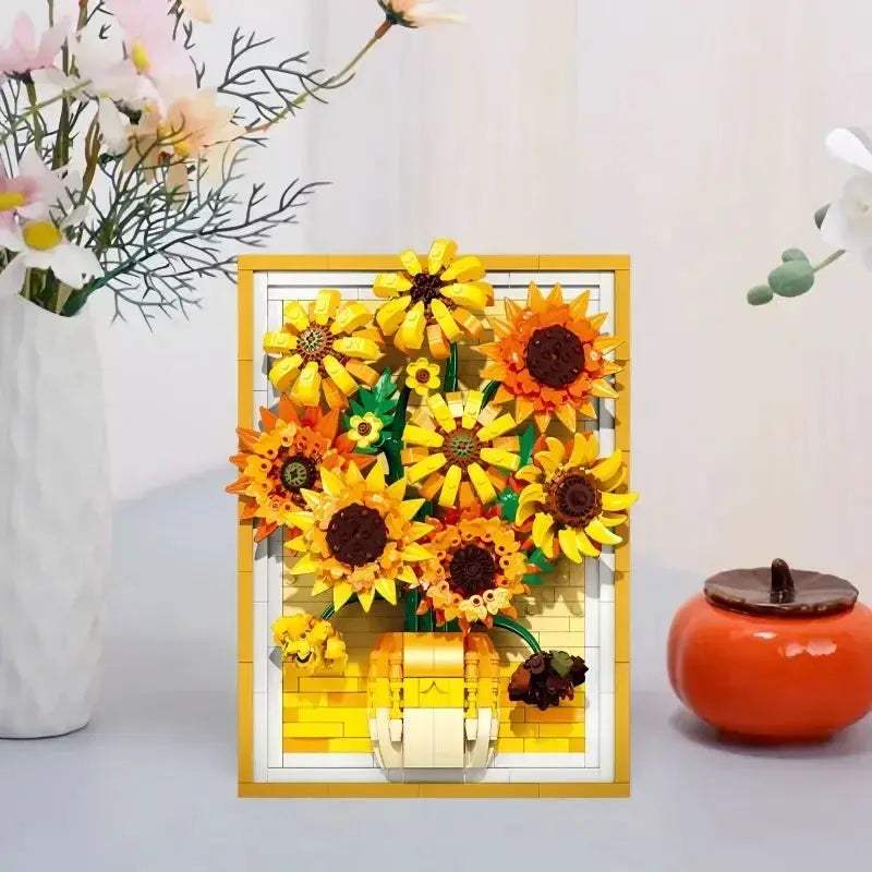 3D Sunflower Building Blocks Frame For DIY Photo Wall Decor - ToylandEU