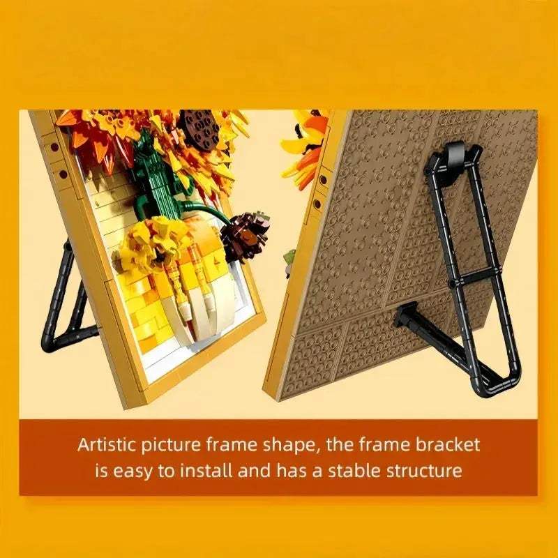 3D Sunflower Building Blocks Frame For DIY Photo Wall Decor - ToylandEU