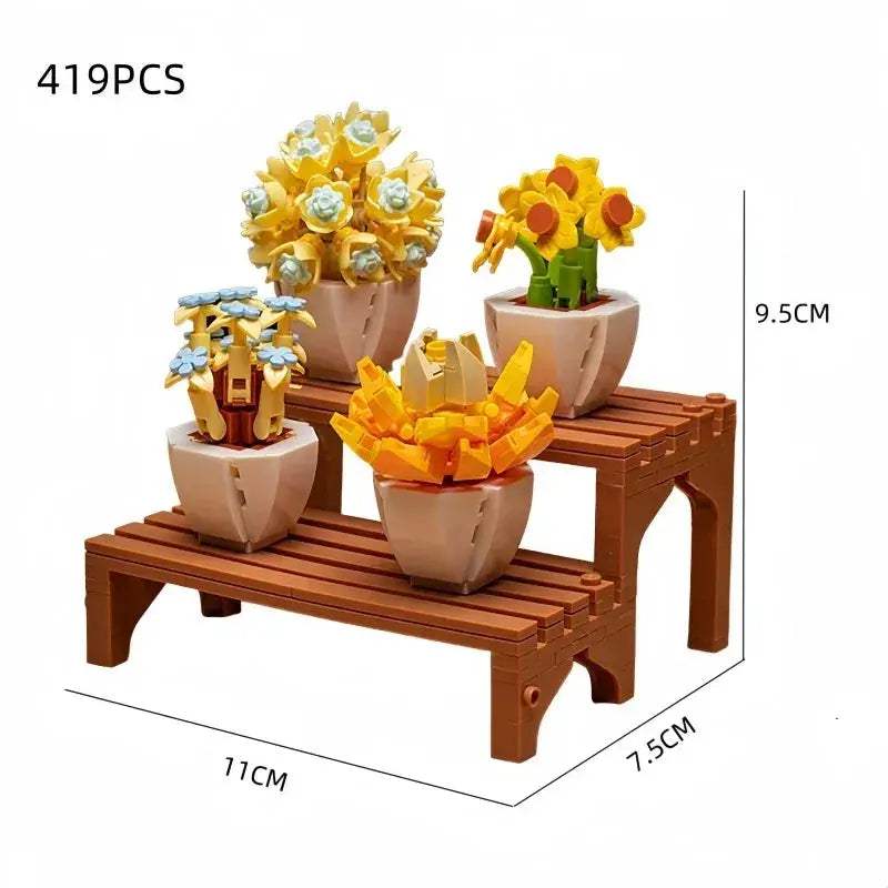 3D Sunflower Building Blocks Frame For DIY Photo Wall Decor - ToylandEU