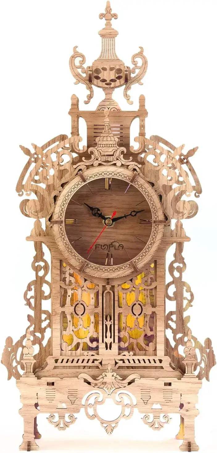  3D Wood Puzzle LED Tower Clock Calming DIY Decor -  ToylandEU™