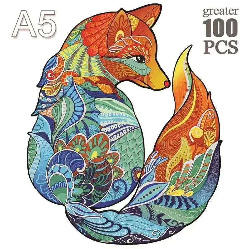 3D Wooden Animal Jigsaw Puzzle For All Ages Interactive Lion - ToylandEU