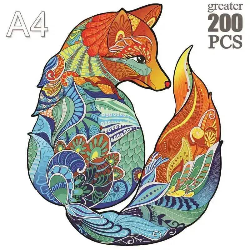 3D Wooden Animal Jigsaw Puzzle For All Ages Interactive Lion - ToylandEU