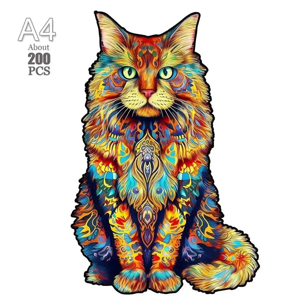 3D Wooden Animal Jigsaw Puzzle For All Ages Interactive Lion - ToylandEU