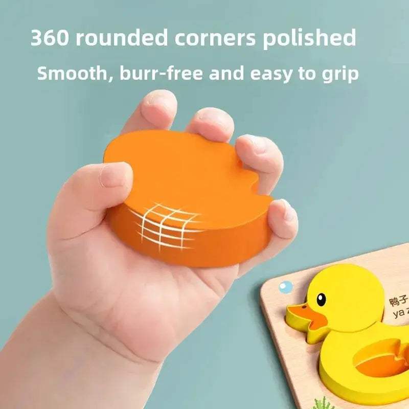 Animal Traffic Puzzles Toys for Kids Montessori Cartoon 3D Wooden Jigsaw Early Learning Educational Cognitive Game Children Gift - ToylandEU