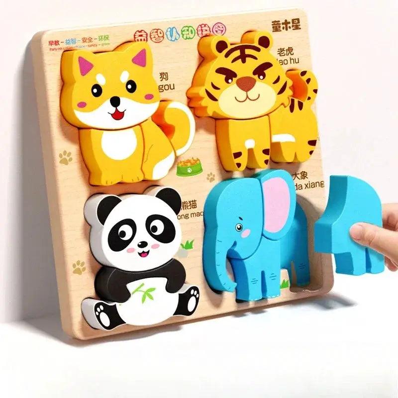  3D Wooden Animal Jigsaw Puzzles For Montessori Learning -  ToylandEU™
