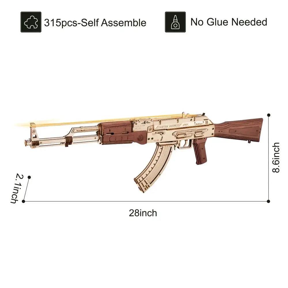  3D Wooden Gun Puzzle Kit AK47 DIY Building Blocks -  ToylandEU™