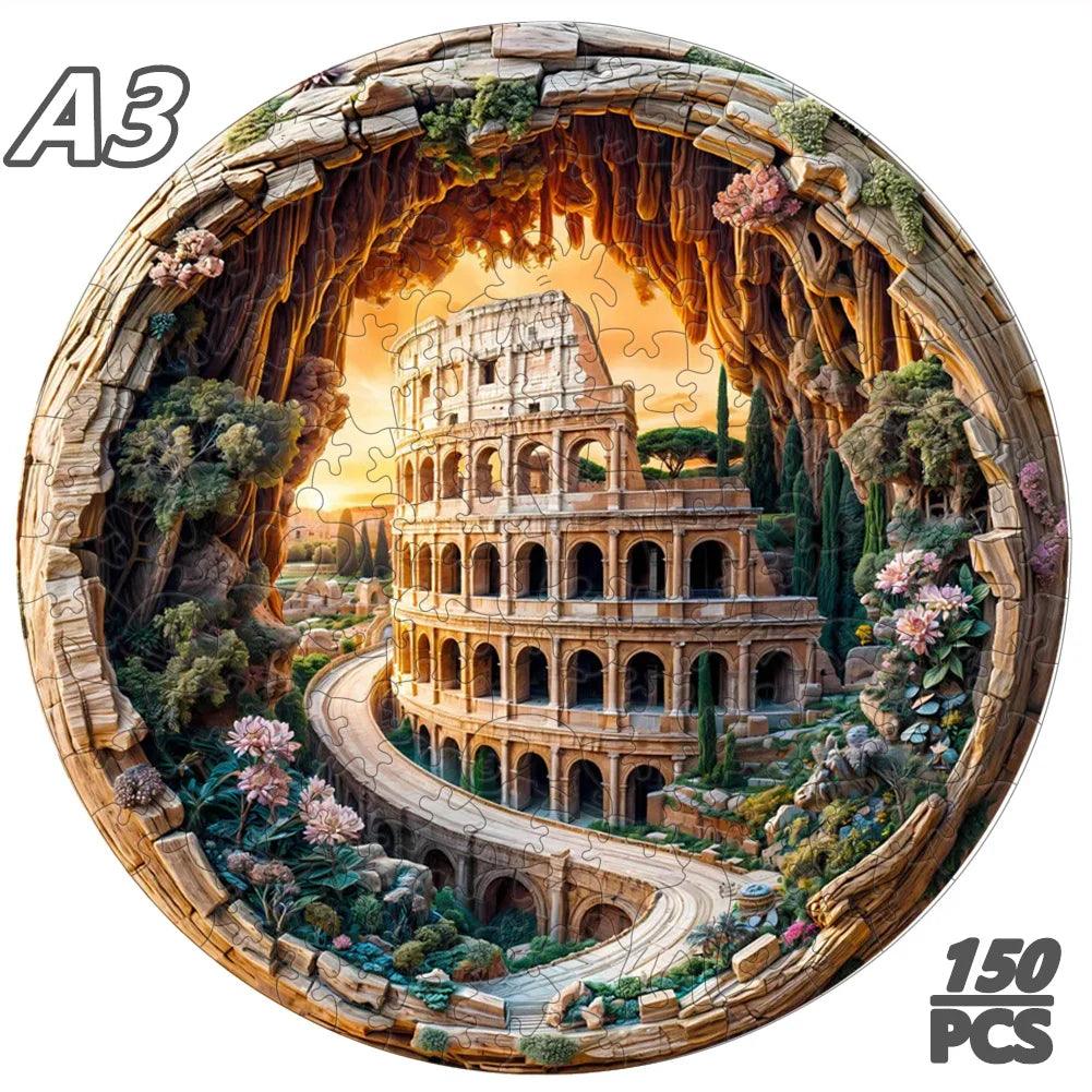  3D Wooden Jigsaw Puzzle TigerPattern Ages 12 Toylandeu 