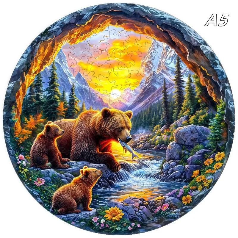 3D Wooden Jigsaw Puzzle TigerPattern Ages 12 Toylandeu 