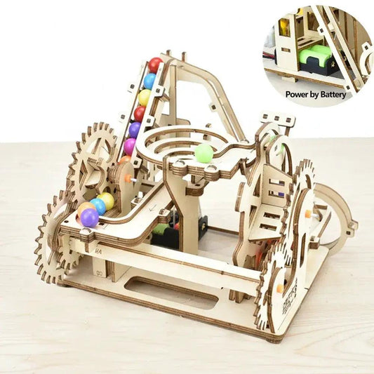  3D Wooden Marble Run Puzzle Kit Electric Coaster -  ToylandEU™