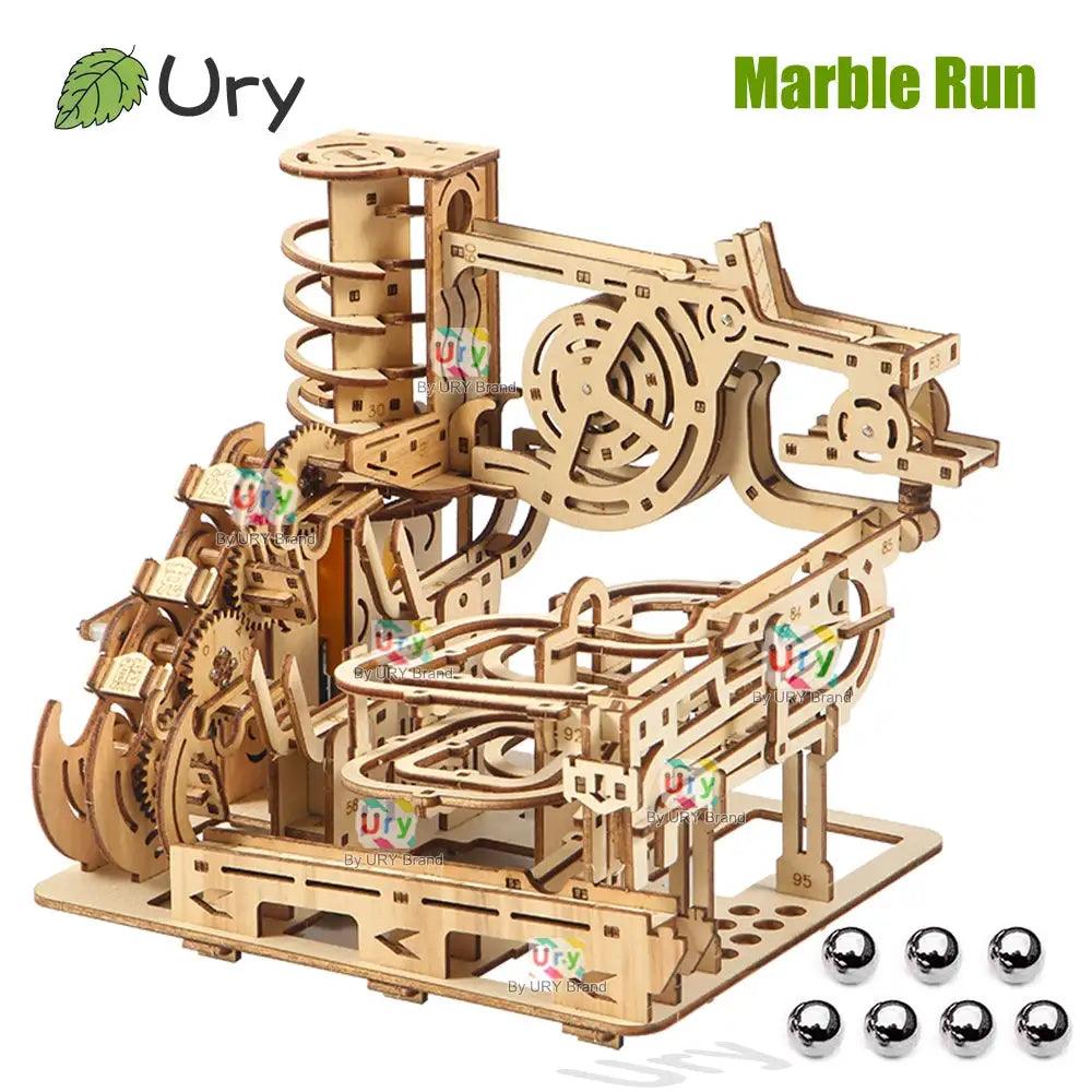  3D Wooden Marble Run Puzzle With Electric Catapult Track -  ToylandEU™