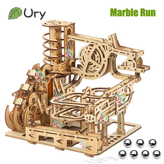  3D Wooden Marble Run Puzzle With Electric Catapult Track -  ToylandEU™