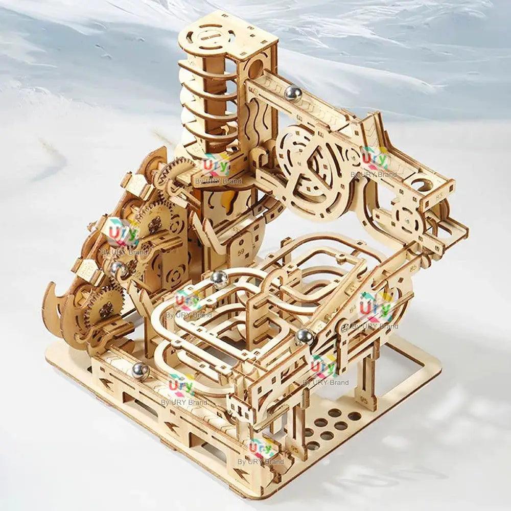  3D Wooden Marble Run Puzzle With Electric Catapult Track -  ToylandEU™