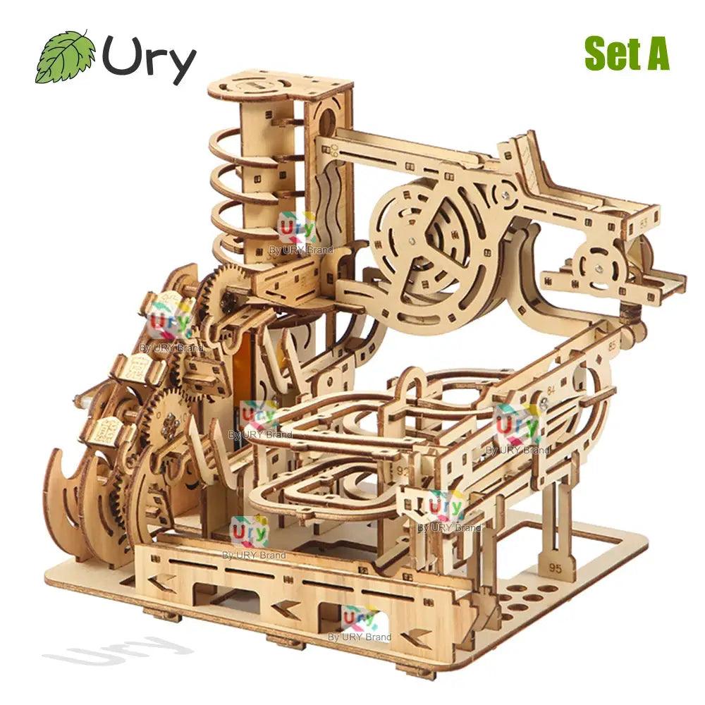  3D Wooden Marble Run Puzzle With Electric Catapult Track -  ToylandEU™