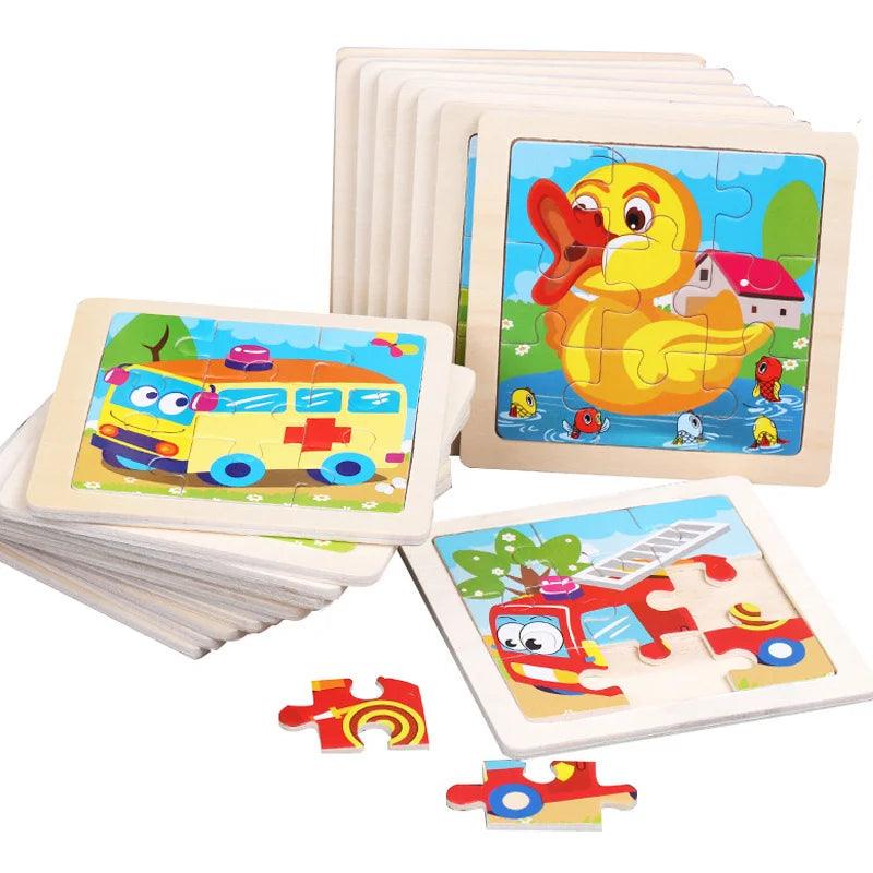 3D Wooden Puzzle | 11x11cm Animal Theme | Toylandeu™ 