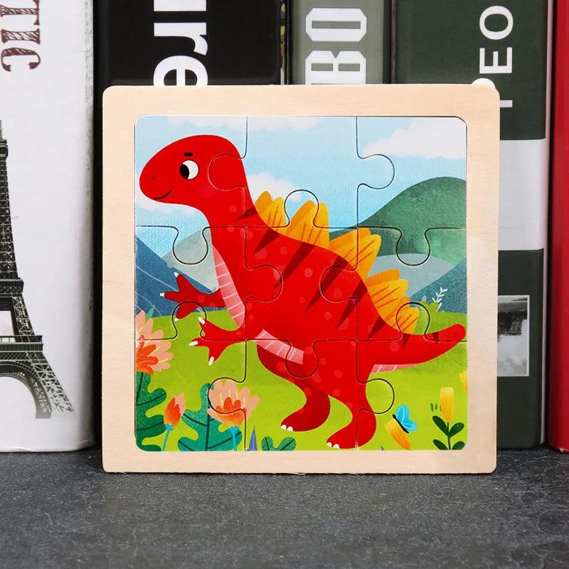  3D Wooden Puzzle | 11x11cm Animal Theme | Toylandeu™ 