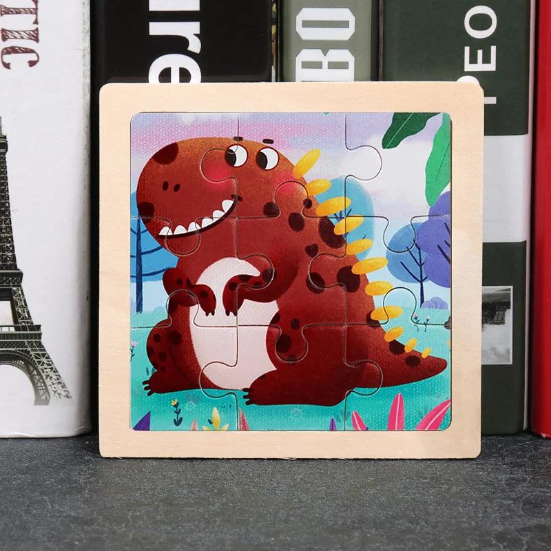  3D Wooden Puzzle | 11x11cm Animal Theme | Toylandeu™ 