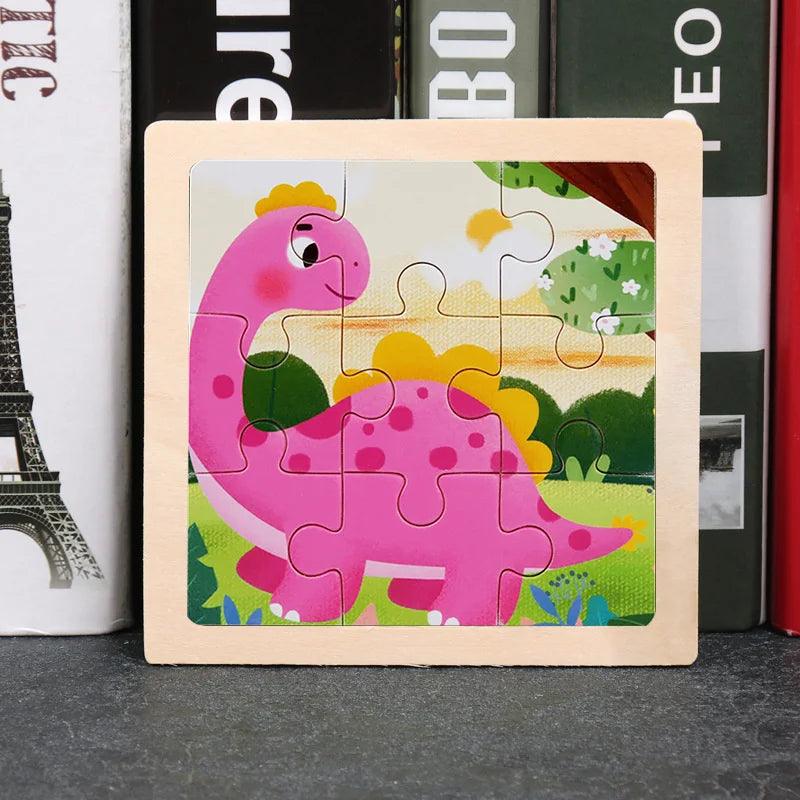  3D Wooden Puzzle | 11x11cm Animal Theme | Toylandeu™ 