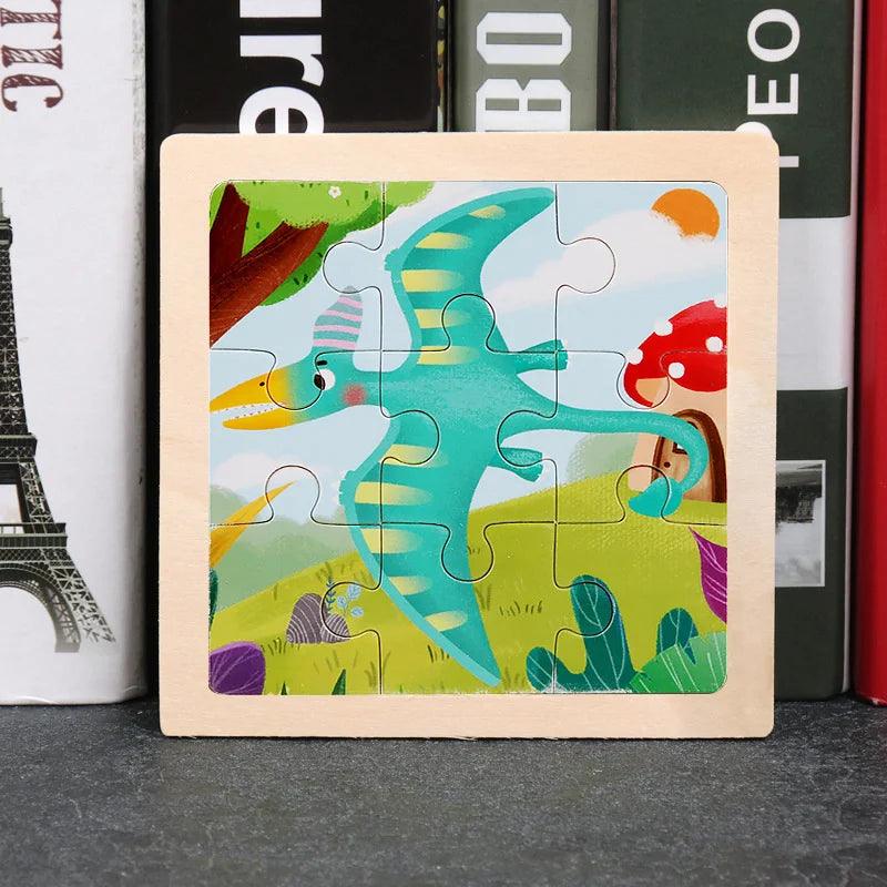  3D Wooden Puzzle | 11x11cm Animal Theme | Toylandeu™ 