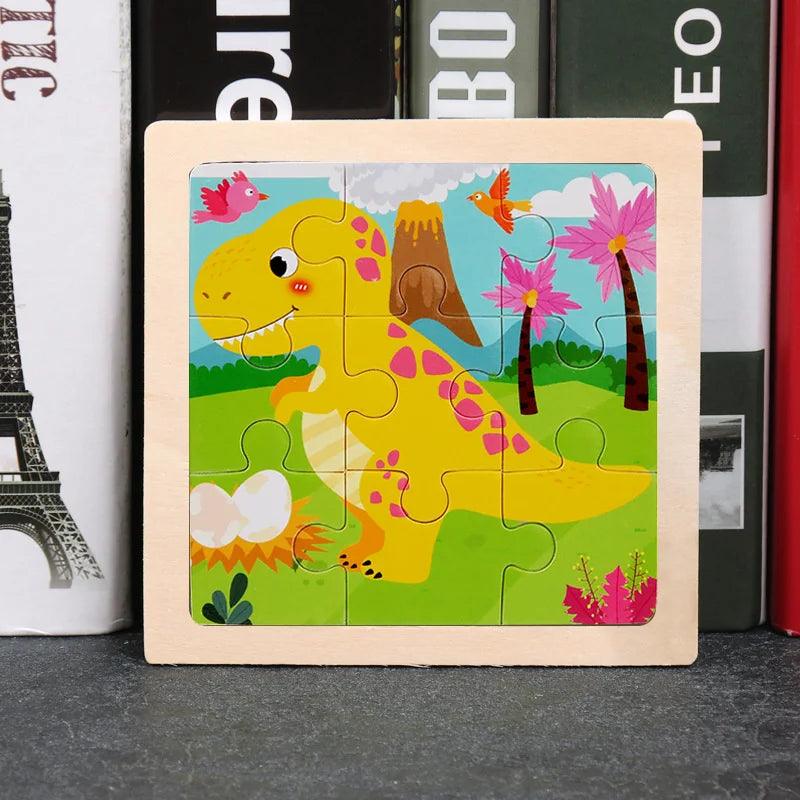  3D Wooden Puzzle | 11x11cm Animal Theme | Toylandeu™ 