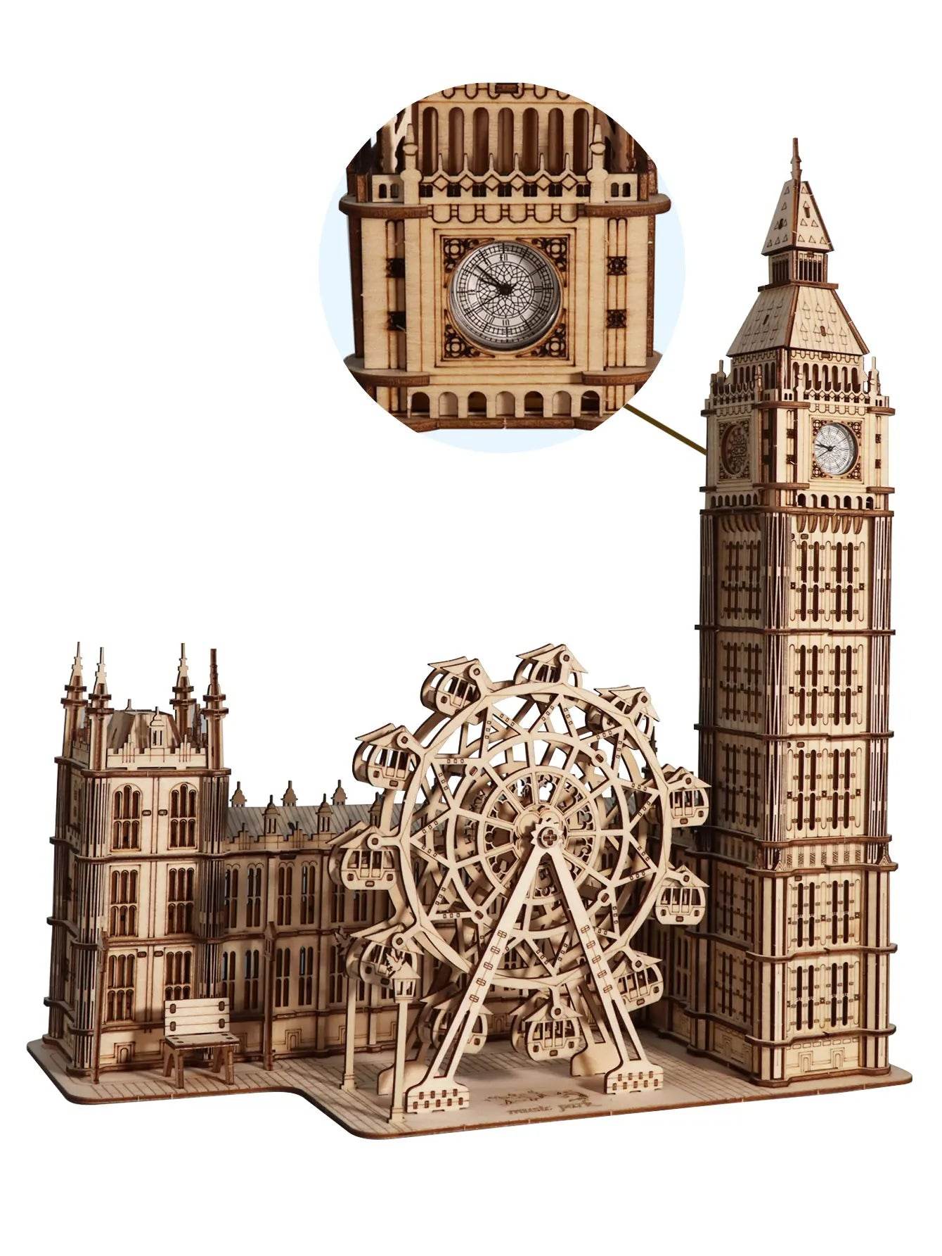 3D Wooden Puzzle Big Ben Model Kits Creative Gift Home Decor - ToylandEU