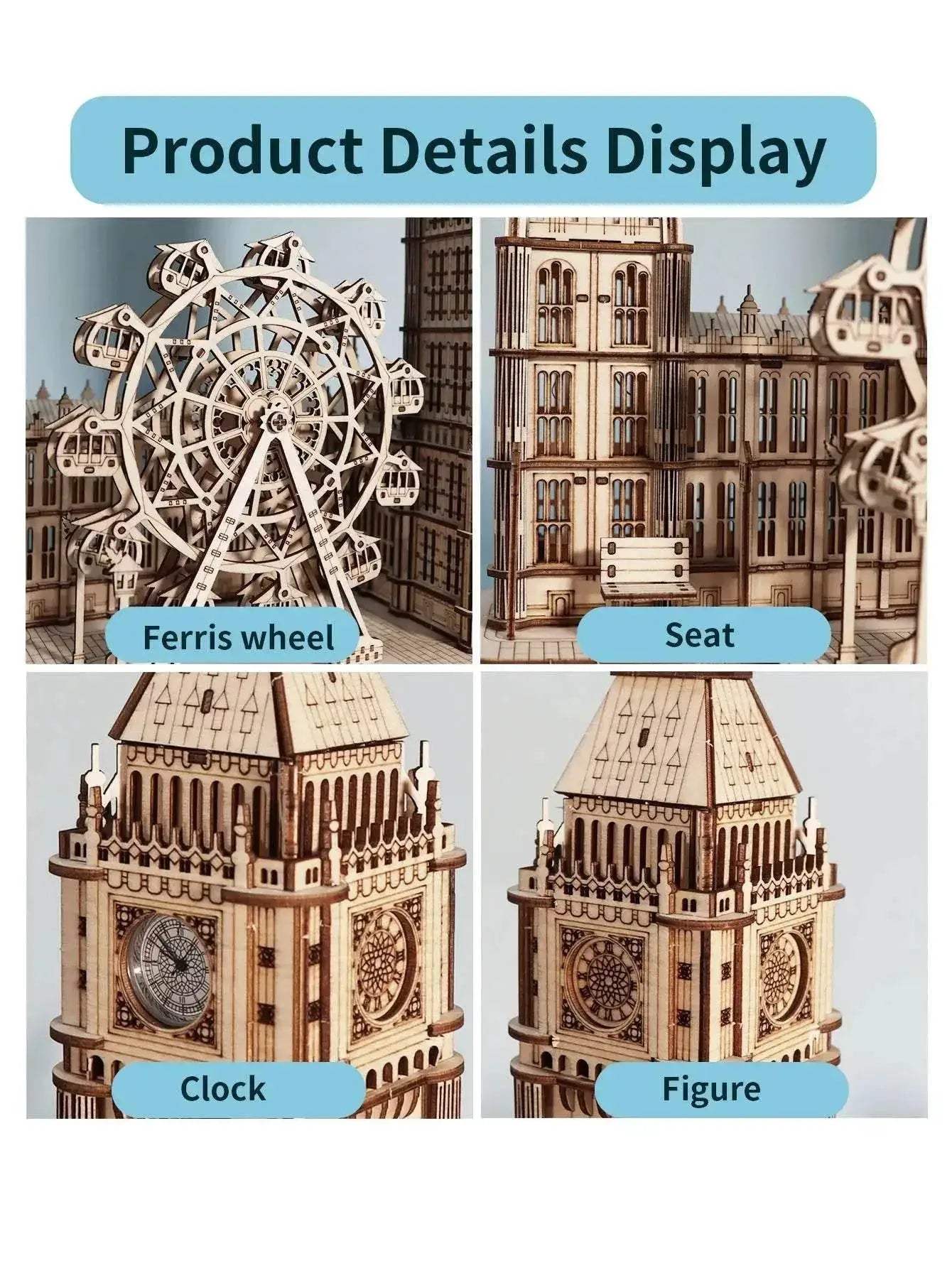  3D Wooden Puzzle Big Ben Model Kits DIY Home Decor Gift -  ToylandEU™