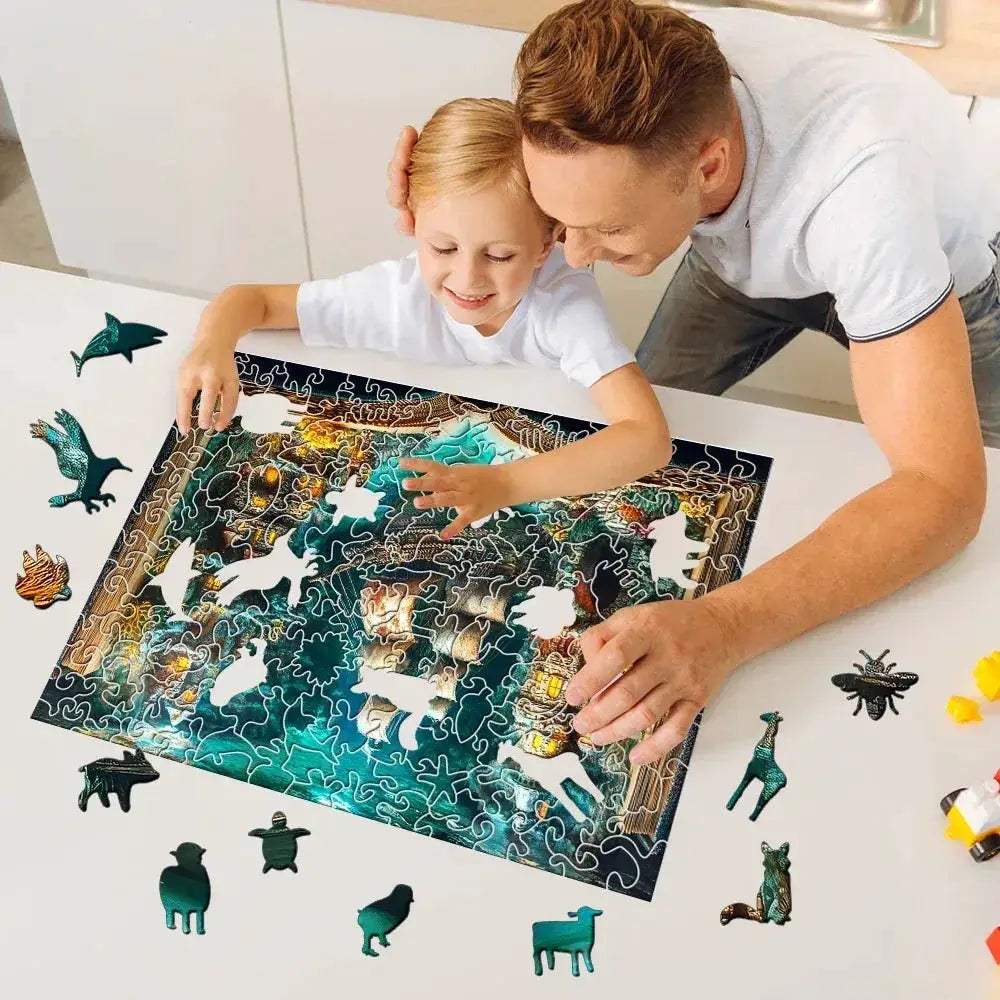 3D Wooden Puzzle Book Scene Educational for Montessori Learning - ToylandEU